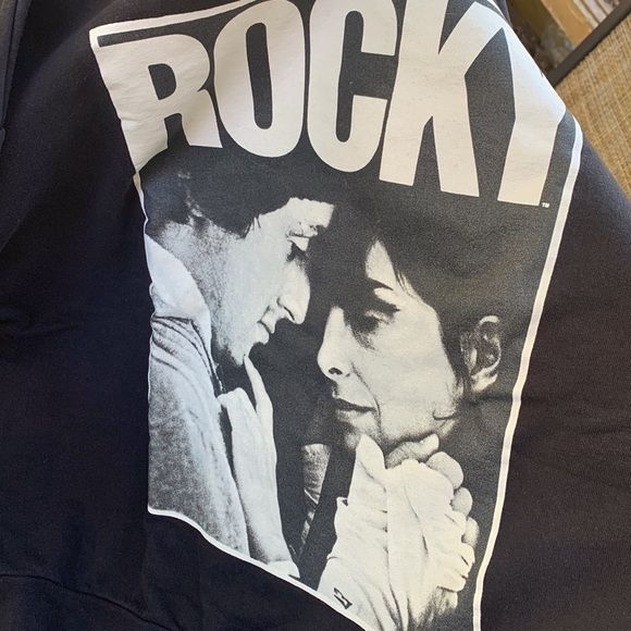 EUC - Distressed Washed Black Rocky Sweatshirt🥳🥳❌❌ - Picture 3 of 6